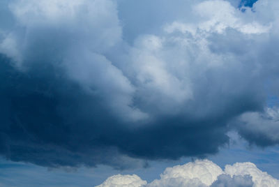 Close-up of snow against sky