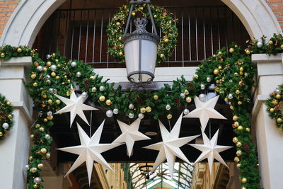 Christmas decoration hanging on tree 