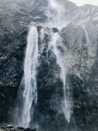 Scenic view of waterfall