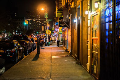 City street at night