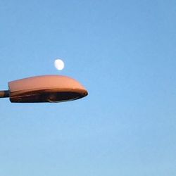 Low angle view of clear blue sky