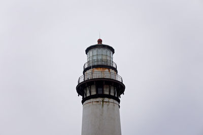 Low angle view of lighthouse against sky