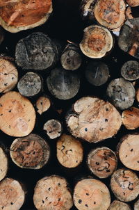 Full frame shot of logs