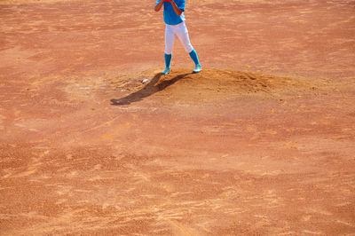 Low section of man running