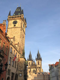 Low angle view of buildings against sky