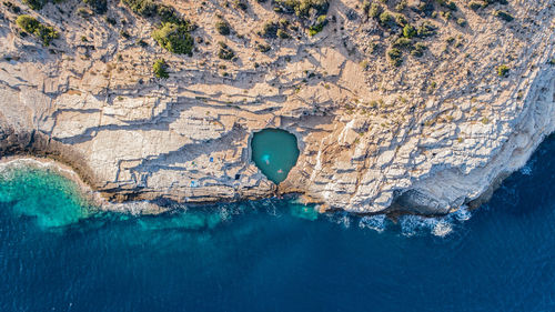 Aerial view of swimming pool