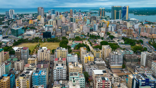 Aerial view of dar es salaam, tanzania