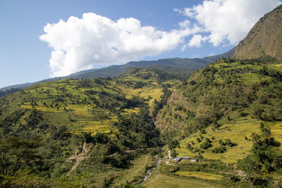 Panoramic view of landscape against sky