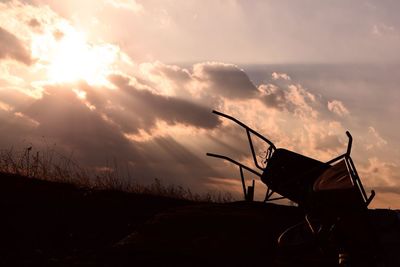 View of cloudy sky at sunset