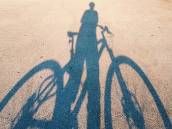 Shadow of man on wall