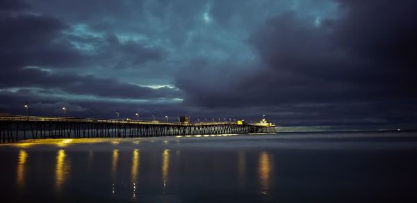 Scenic view of sea against sky at sunset