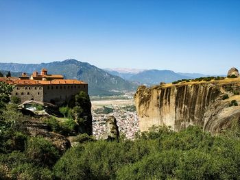 Scenic view of landscape against clear sky