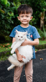 Full length of cute baby boy outdoors