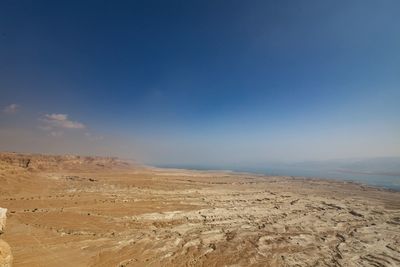 Scenic view of desert against sky