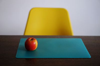 Close-up of apple on table