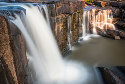Scenic view of waterfall