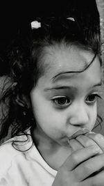Close-up portrait of young woman