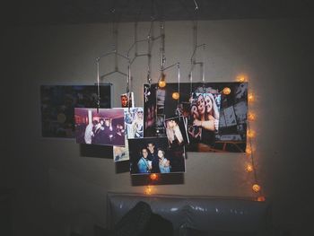 View of illuminated building