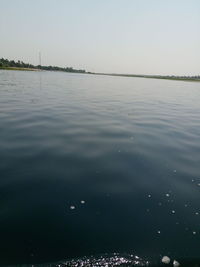 Scenic view of lake against clear sky