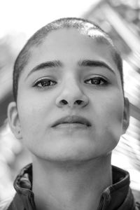 Close-up portrait of young woman