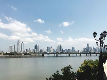 River with city in background