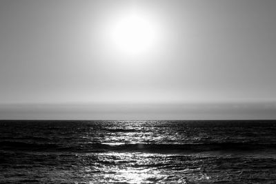 View of sea against sky on sunny day