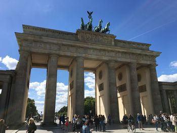 Low angle view of brandenburg gate