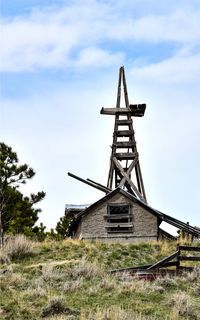 Abandoned windmill and cistern