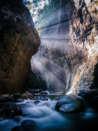 Scenic view of waterfall