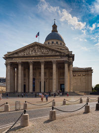 Low angle view of historic building against sky