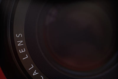 Close-up of camera
