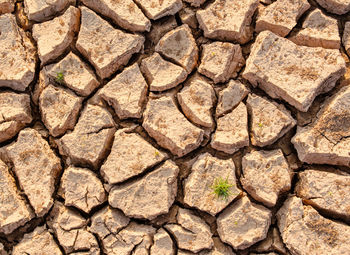 Full frame shot of cracked land