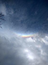 Low angle view of vapor trail in sky