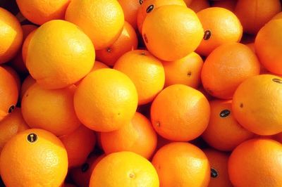 Full frame shot of oranges for sale at market stall