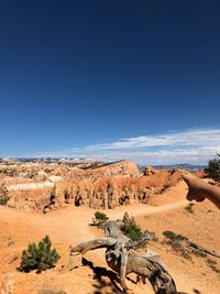 Scenic view of landscape against clear sky