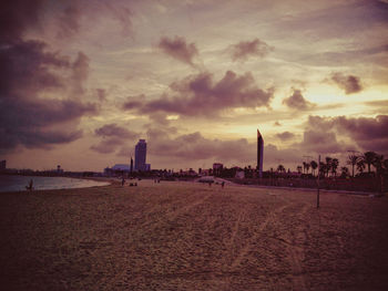 Panoramic view of people on beach