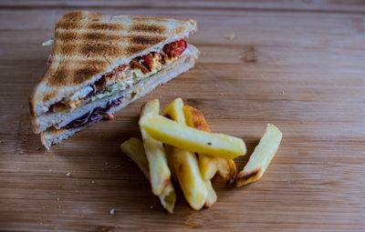 Close-up of fruits on table
