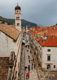 View of bell tower of church
