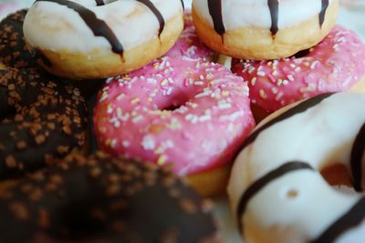 Close-up of donut variety