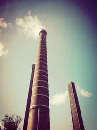 Low angle view of modern building against sky