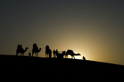 View of landscape at sunset