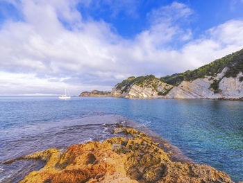 Beautiful cala blanca cove looking splendid on a cool winters day