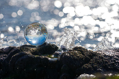 Digital composite of water on rocks