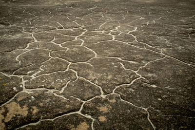 Full frame shot of cracked land