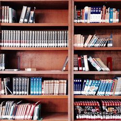 Full frame shot of bookshelf