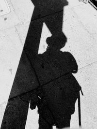 Shadow of person on floor