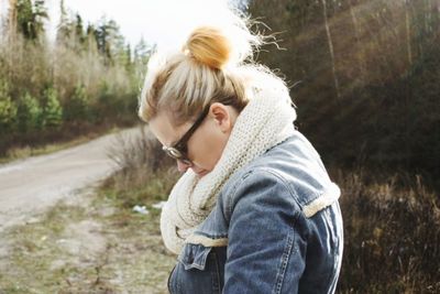 Close-up of young woman