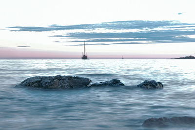 Scenic view of sea against sky