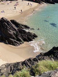 Summer beach scene in kerry 