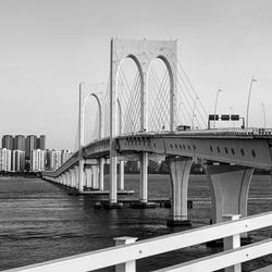 Bridge over river in city